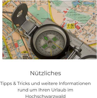 Nützliches Tipps & Tricks und weitere Informationen rund um Ihren Urlaub im Hochschwarzwald